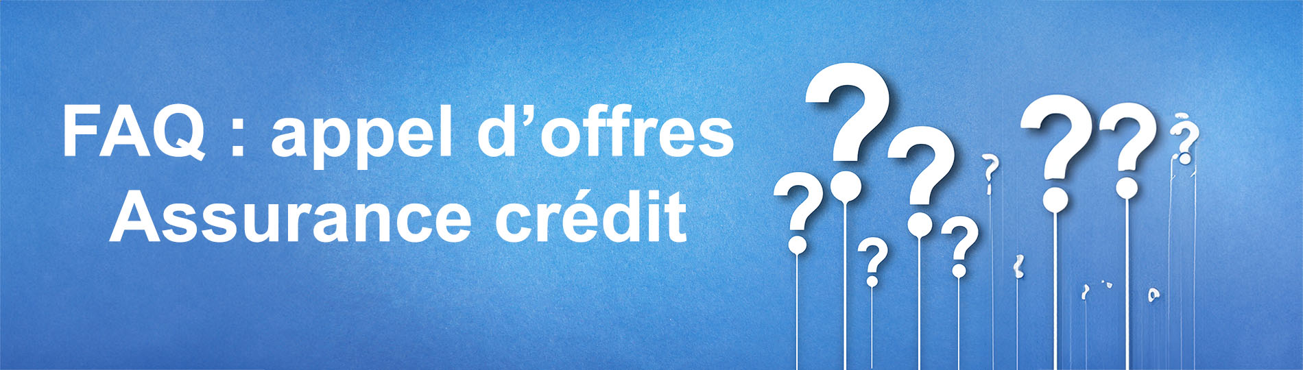 FAQ : questions fréquentes liés aux appels d'offres en assurance crédit