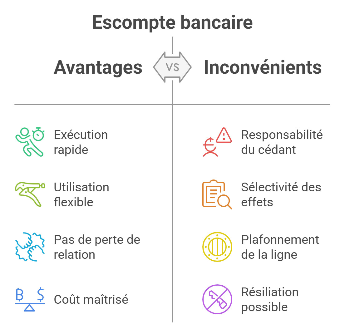 Les avantages et inconvénients de l'escompte bancaire